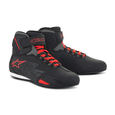 Scarpe Moto Alpinestars Sector Nero/Rosso Chiaro 41