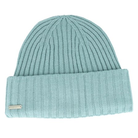 Seeberger - Blauw cuff Beanie - Knit Beanie Mint Cuff @ Hatstore