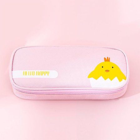 Stationære blyantveske glidelås Oxford klut tegneserie stor kapasitet blyantveske