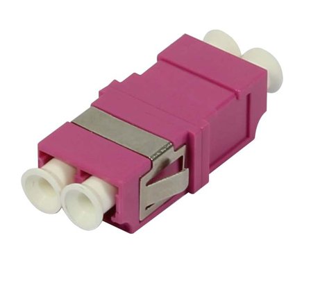 SYNERGY LWL-Kupplung,LC-Buchse/LC-Buchse, 50/125u Multimode, duplex, PVC, violett, ohne Flansch, Synergy 21,