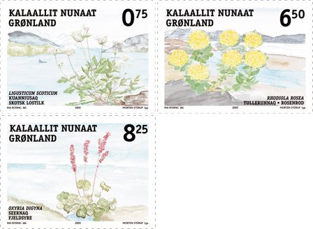 Grønland - Spiselige planter II - Postfrisk sæt 3v