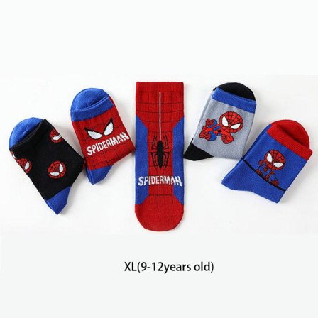 5 par Spiderman Baby Tube Socks XL (9-12 ÅR) XL(9-12 år)