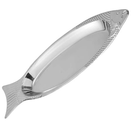 Galaxy Fisk Serveringsfat Rustfritt Stål Fiskefat for Kjøtt Appetitt Dessert Fisk
