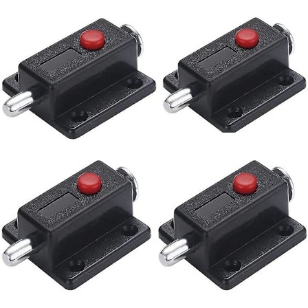 4 stk. Fjederbelastede Vindue Skabsknapper Automatisk Dørgreb Lås Møbler Skab Skuffe Dørgreb