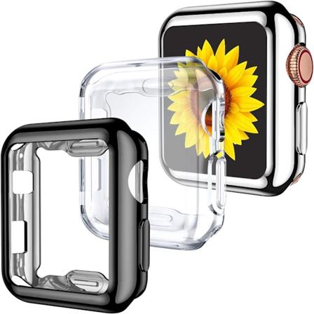 3-pak kompatibel med Apple Watch etui 42 mm, blød HD høj følsomhed