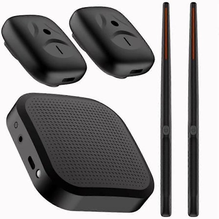 Elektronisk virtuelt lufttrommesæt Bærbart professionelt virtuelt lufttrommesæt Trommestikker Pedaler til begyndere Børn Voksne