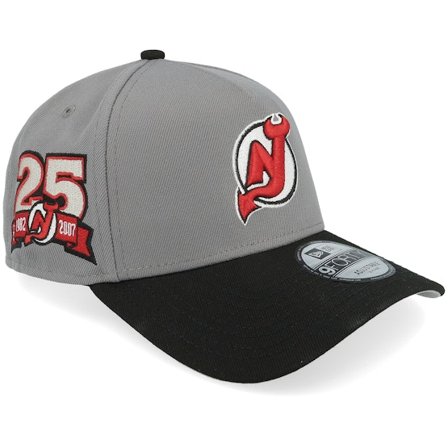 New Era - NHL Grey adjustable Czapka Z Daszkiem - Hatstore Exclusive x New Jersey Devils 9FORTY St Gray/Black A-Frame Adjustable @ Hatstore