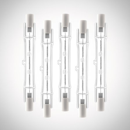 5-pack R7s 118mm 300W 230V – Linjära halogenlampor för stark belysning