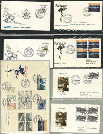 Færøerne - Samling af FDC'er i 3 album