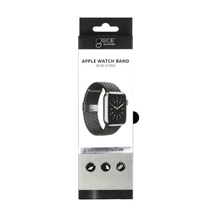 GEAR Klockarmband Flätat Apple Watch 38/40/41/42 mm Svart