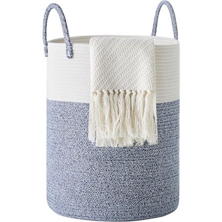 Bomuldsreb Vasketøjskurv af YOUDENOVA, 58L - Vævet Sammenklappelig