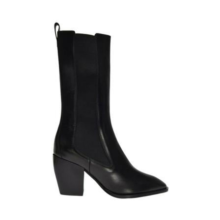 aeyde, Norma Ankle Boots in Black Leather Zwart, Dames, Maat:37 EU