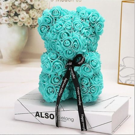 Rose Bear - Rose Teddy Bear 10 Inch Hugz Teddy Flower Bear