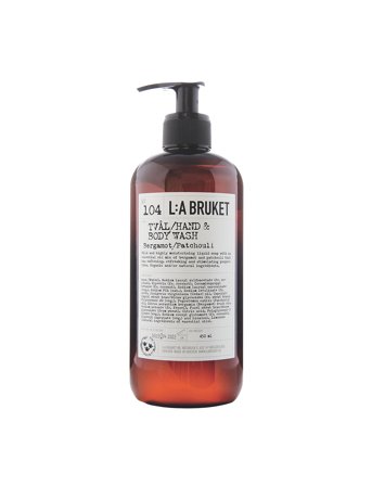 L:a Bruket 104 Hand & Body Wash Bergamot/Patchouli - Nude - 450 ml