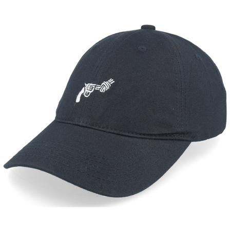 Dedicated - Soft Cap Slussen The Knotted Gun Black Dad Cap Unconstructed Black Cap - @ Hatstore