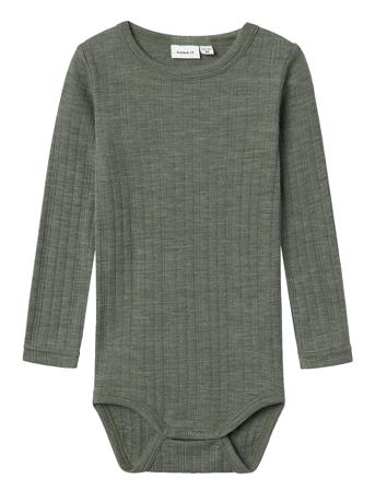 Nmmwang Wool Needle Ls Body Solid Noos Bodies Long-sleeved Green Name It
