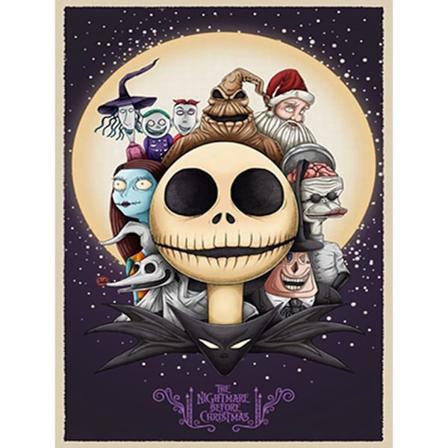 Halloween Hodeskalle Diamantmaleri Sæt Til Voksne Elskere, The Nightmare Before Christmas Gave Full Drill 5d Diamantmaleri Stil Kunst Håndværk Perfekt