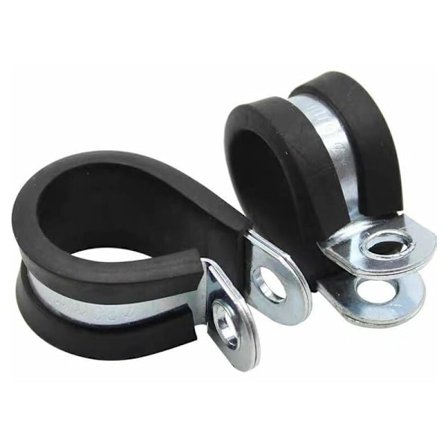 P-clips rørklemmer med gummiindsats valg: Ø 50mm / Bånd 15mm, 4 stk.