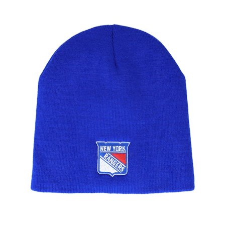 American Needle - NHL Blauw traditionalbeanie Beanie - New York Rangers Cuffless Knit Royal Beanie @ Hatstore