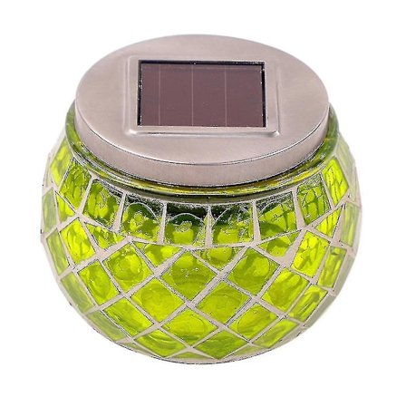 Solcelle Glasskule Lys Mosaikk Led Hage Lys, Bord Nattelys