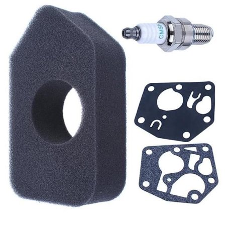 Kaasutin 698369 Kalvo Sytytystulppa Ilmansuodatin Tiiviste Yhteensopiva Briggs & Stratton 3.5-4.5 HP Ruohonleikkurin kanssa