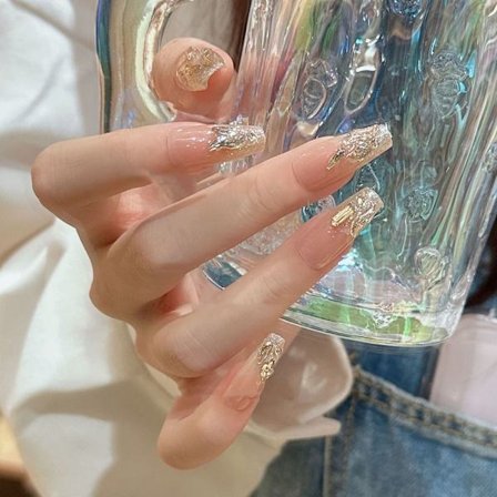 French Fake Nails Ballerina False Nail Press on Nails