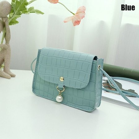 Kvinnor Kvinna Liten fyrkantig axelväska Crossbody BLÅ