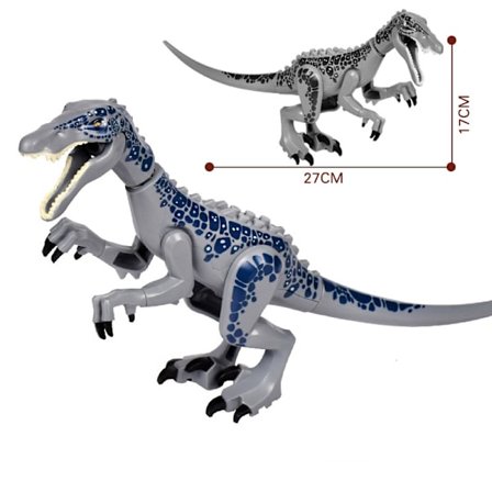 Jurassic Dino World byggeklodser: Velociraptor, T-Rex, Triceratops og Indominus Rex Legetøj