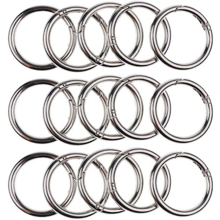 Veske Snap Krok, 30 Stykker Rund Snap Krok, Mini Fjærsløyfe Rund Snap Krok 20mm Nøkkelring Krok Klips