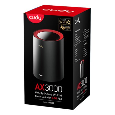 Cudy M3000 Wi-Fi Mesh Router/nettverk - 1pk