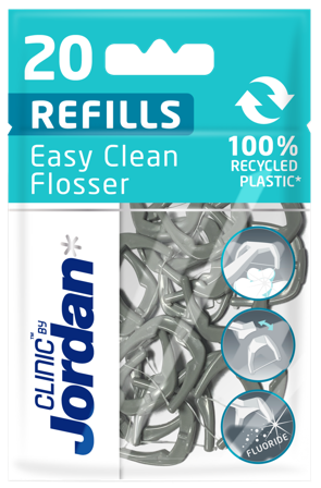 Jordan Clinic Easy Clean Flosser tanntråd refill 20 stk