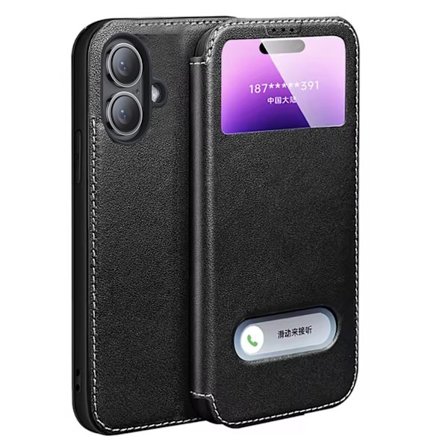 iPhone 16 - Elegant och skyddande läderskal från Leman