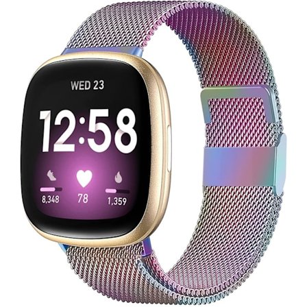 Magnetiska band kompatibla med Fitbit Versa 3 och Sense Smartwatch- Multi Color