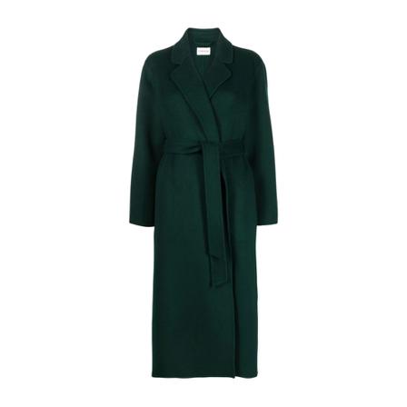 P.a.r.o.s.h. Belted Coats Grøn, Dame Uldfrakker