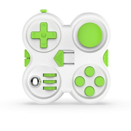Figit Toys Fidget Pad Fidget Controller Ångest och stress relief Dödande tid för barn och vuxna White Green