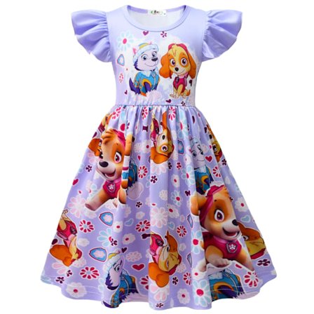 Tegnefilms Børnekjole Flyveærme Pigekjole Børne Prinsessekjole 23