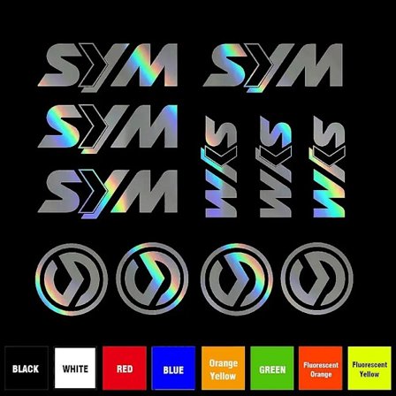 For Sym Vinyl Stanset Grafisk Klistermærke Sæt / Fås i alle farver~6880