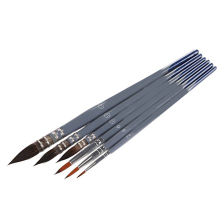 6 stk akvarell pensel rund spiss nylon bust profesjonell kunstmaling pensel for kunstner