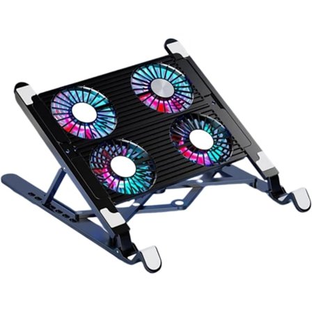 Bärbar Mutes Laptops Kylfläktställ, Kylplatta för Gaming Laptop Cooler Tray, Justerbar Laptop Höjd Laptop Cooler Pad