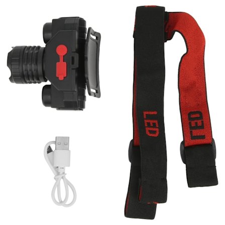 LED Pannlampa Huvudband Ljus USB Uppladdningsbar Jogging Utomhus Camping Tillbehör T6