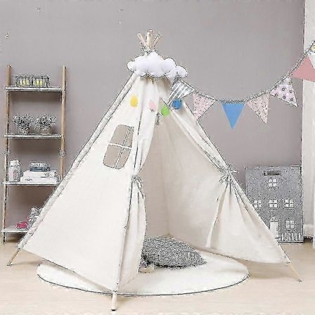 Extra Stort Tipi Bomullscanvastält Lekhus