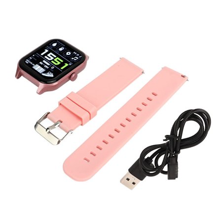 GT40 Smartklocka 1,83 tum HD Fullskärm 128MB IP67 Vattentät Bluetooth-samtal Rosa