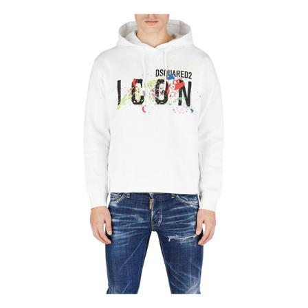 Dsquared2, Hoodies Wit, Heren, Maat:L