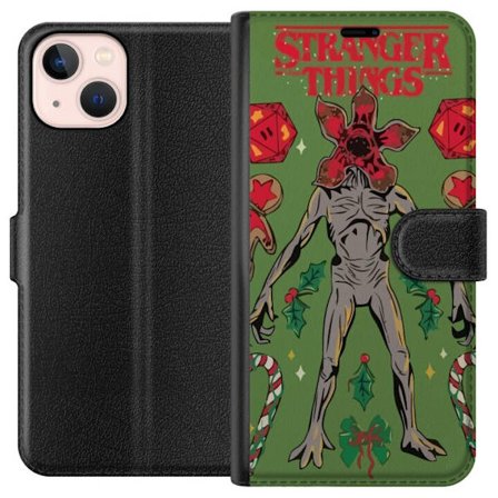 Apple iPhone 13 Lommeboketui Festlig monsterfigur med grønn bakgrunn, pepperkaker, polkagriser og retro skrekkstil; perfekt for høytidstema og farge