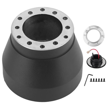 Ohjauspyörän sovitin, alumiiniseos, kulumiskestävä musta, sopii E30-malleihin