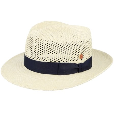 Mayser - Wit straw Hoed - Imperia Panama Nature Straw Hat @ Hatstore