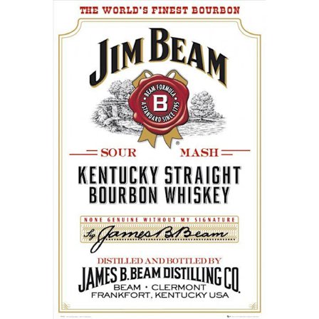 Jim Beam Whiskey - Bottle Label