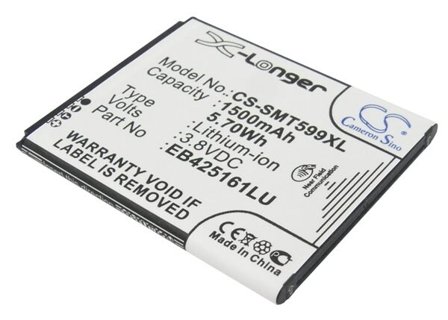 Batteri till SmartPhone, Mobil för Samsung Galaxy Ace 2, GT-I8160, GT-I8160P m.fl.