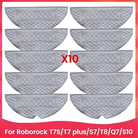 10-pack moppdukar för T7s T7 Plus S7 T8 S10 robotdammsugare, tillbehör, reservdelar jn