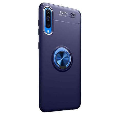 Samsung Galaxy A70 - Kansi sormustelineellä Blå/Blå